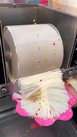 😍 Amazing Snow Ice Cream Making Machine | Street Food Magic 🍧 Viral Shorts