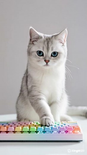 Cat Typing on a Slime Keyboard Is Pure Satisfaction 🐾💻✨ #shorts #satisfyingvideo #cat #癒し動画 #cute