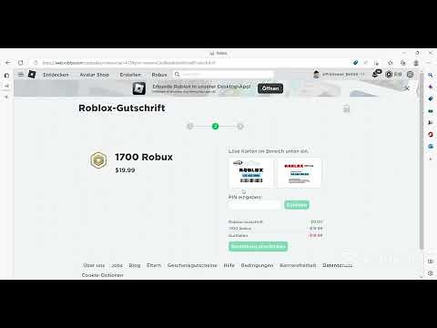 Tutorial Roblox Gutschein Karte einlösen