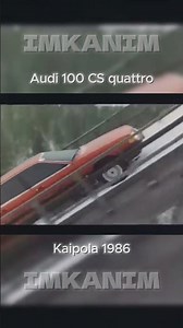 Ski Jump Audi 100 CS quattro Kaipola 1986 #audi #quattro #automobile