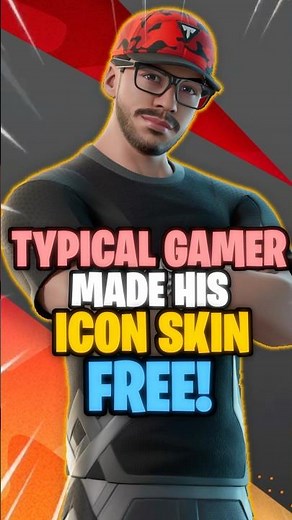 Fortnite MADE Typical Gamer’s Icon Skin FREE!