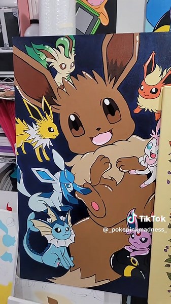Eevee Custom Paintings for Pokémon Lovers