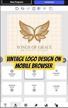 Create Vintage Logo on Mobile (No App, No PC) #vintage