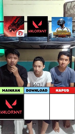 Mainkan Satu. Download Satu. Hapus Satu. Valorant, PUBG, Free Fire.