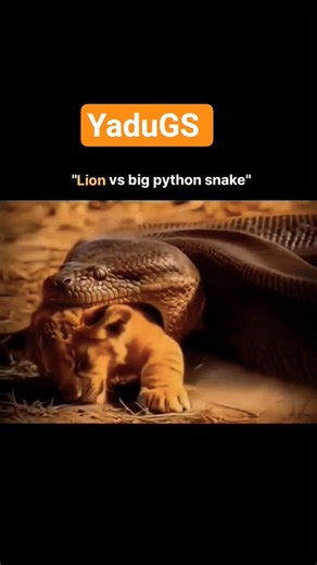 Big python snake vs. Lion ♌🦁#yadugs