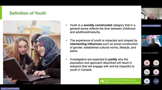 CIHR Webinar Supporting Applicants for the IHDCYH Team Grants: Healthy Youth 2025 (2026-01-29) | CIHR Institute of Human Development, Child and Youth Health (IHDCYH)