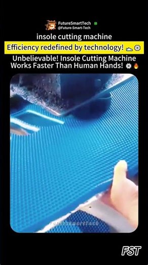 Unbelievable! Insole Cutting Machine Works Faster Than Human Hands! ⚙️🔥 #Technology