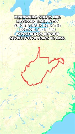 Life expectancy in America ❤️ | Animated U.S. Map
