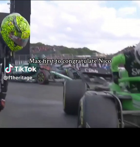 Max Verstappen Celebrates Nico Hülkenberg's Podium