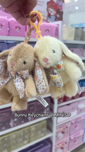 Bunny Keychains at MINISO#keychains #plushie #plushies #myminisousa #minisoambassador
