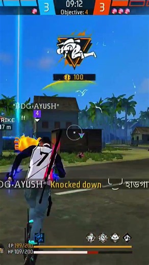 💀 100 DAMAGE = INSTANT KNOCK! 😱 #shortsfeed #FreeFire #Shorts