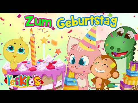 Zum Geburtstag viel Glück + 35 min Kinderlieder Mix 🎉 Happy Birthday Deutsch | YesKids