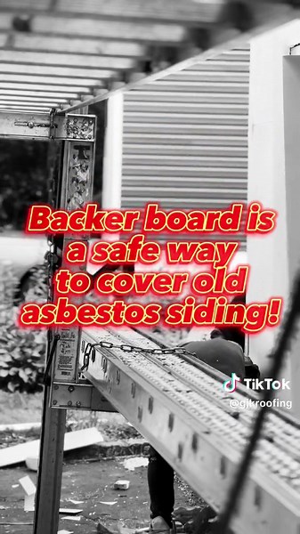 Covering that old asbestos siding safely? NO PROBLEM! #homeimprovementideas #contractorsoftiktok #homesweethome #exteriordesign #sidinghouses #certainteed #asbestosremoval #asbestos