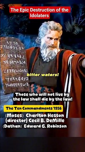 Moses Destroys the Golden Calf! #TheTenCommandments #CharltonHeston #GoldenCalf #DivineJudgment