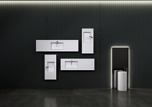 [Hot Item] Small Above Counter Washbasin Solid Surface Lavabo Basin Thin Edge Washing Basins for Hotel