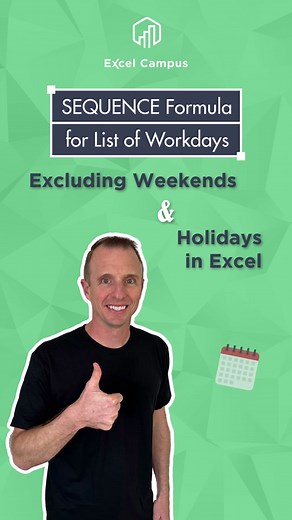 Get ready to optimize your workdays like never before! 📊💼 Discover the incredible Excel sequence formula for generating a list of workdays, excluding weekends and holidays. 🚀📅 Say goodbye to manual date calculations and hello to a smarter, more efficient way of managing your schedule. 💪✨🎯 #Excel #ExcelTips #ProductivityHacks #WorkdayOptimization