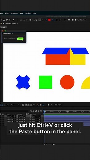 How to Paste Illustrator Shapes into After Effects — Free Plugin #aftereffects #motiongraphics