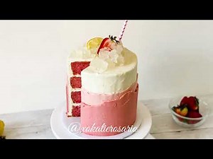 Strawberry Lemonade Cake Decorating Tutorial