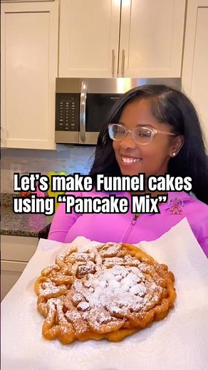Watch me make funnel cakes using “Pancake Mix”