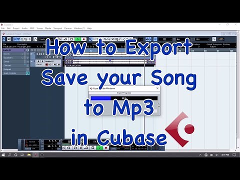 How to Export Save your Song to Mp3 in Cubase - Tutorial for Beginners tip