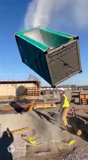 Porta Potty EXPLODES on site 💥😂 #fail #construction #chaos #viral #caughtoncamera