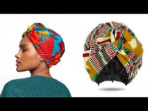 DIY-How to make a turban that's crossed/twisted at the front [Turban hat tutorial]