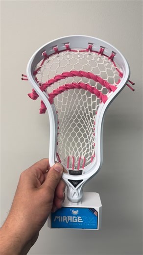 Custom East Coast Dyes Mirage 2.0 pocket — perfect channel, perfect hold. Elite stringing for shooters who want consistency. #ECMirage #Mirage20 #ECD #LacrosseStringer #LacrosseHead #CustomStringing #StringersUnion #LacrosseGear | The Lax Loom