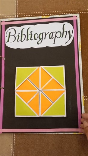 Bibliography Page Idea for Project Files ❤️ || Beautiful Page for Project File || Origami Ideas