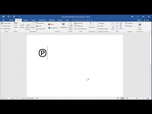 How to type sound recording copyright symbol in Word