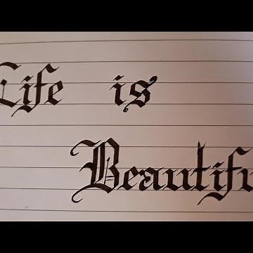 Calligraphy | How to write life is beautiful in Calligraphy || Calligraphy with fountain pen