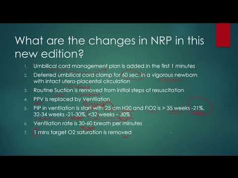 Recent changes in NRP (Neonatal Resuscitation Program). What are the changes in 9th edition of NRP