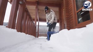 Wild Badger Power 40V Cordless Snow Shovel, 15" Brushless, 20 FT Throw, 8" Depth, 4.0Ah Battery & Fast Charger Included, for Steps, Porches, Walkways & Driveways