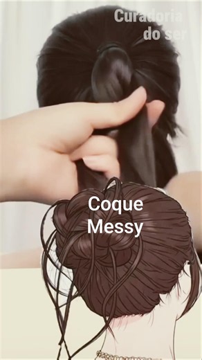 Penteado rápido e elegante para o dia a dia: Coque Messy 🤍