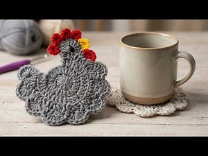 🐔🧶How to Crochet Cute Chicken Coasters (Easy Tutorial)