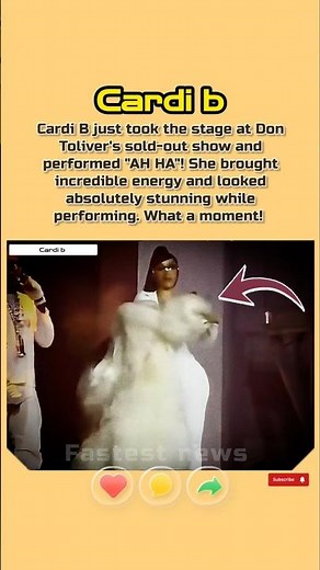Cardi B Performs "AH HA" at Don Toliver's Sold-Out Show! 🎤🔥 #Shorts