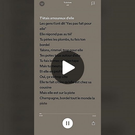 || Tu la love❤️- Jul😈|| #musique #spotify #song #speedsong #fyp #foryou #jul