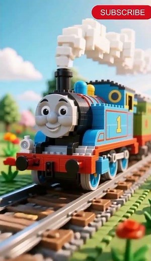 "The Happy Train’s Journey Through a Magical Lego World!"