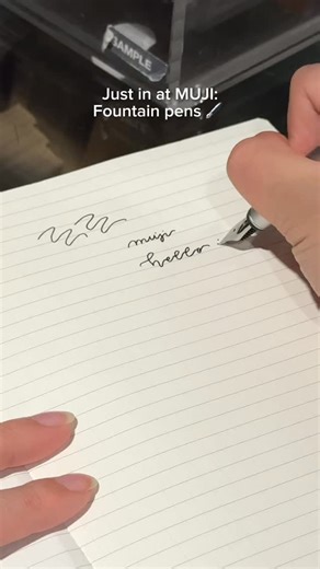 This just in at MUJI: Aluminum Fountain Pen Sets & Compact Fountain Pens. Here’s how they swatch. #MUJI #MUJIUSA #BacktoSchoolwithMUJI | MUJI USA