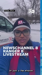 NewsChannel 8's Jaiya Brown is out reporting on driving conditions in Ranger 8 as snowfall intensity is increasing across the state Saturday afternoon. Check in with our livestream on our Facebook and Youtube page! | NewsChannel 8 - Tulsa