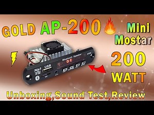 Gold AP-200 200 WATT Amplifier Module - Unboxing , Sound Test, Review