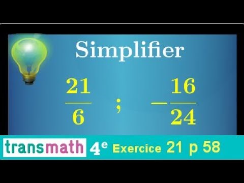 simplify a fraction • very classic exercise for training • fourth