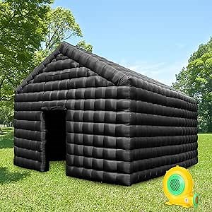 Amazon.com: Inflatable Nightclub Party Tent – Black Disco Cube Gazebo for Events, Weddings, Exhibitions, and Private Use with Blower : Everything Else
