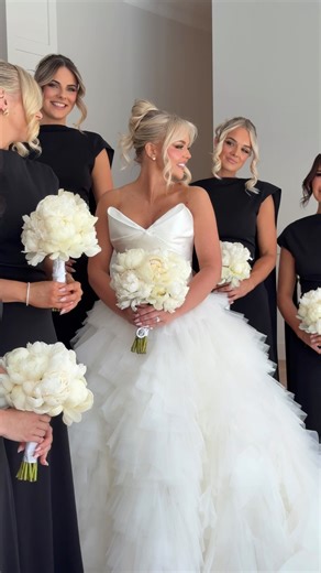 first look with bridesmaids will always have our heart 🤎 #bridesmaidsfirstlook #firstlookwithbridesmaids #bridesmaids bridesmaids first look with bride, bridesmaids, first look wedding | onthedaysocials