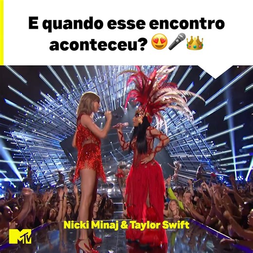 100K views · 1.2K reactions | Não sei o q dizer, só sentir... O ano era 2015 e eu vivi esse momento histórico: Nicki Minaj e Taylor Swift juntinhas no VMA. AAAAA, que saudade! #TaylorSwift #NickiMinaj #VMAs #MTVMúsica | MTV Brasil | Facebook