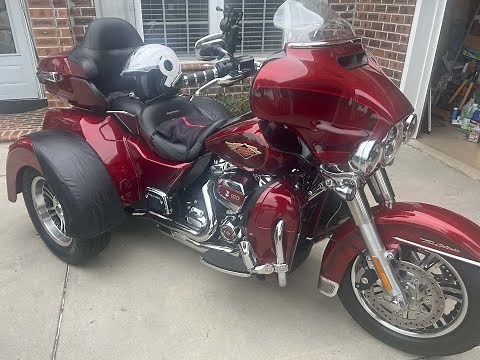 Harley Tri-Glide rear shock replacement.