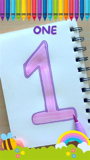 Learning Number 1 Coloring Craft DIY Easy Fun Tutorial #Coloring #Drawing #supersimple #nurseryrhyme