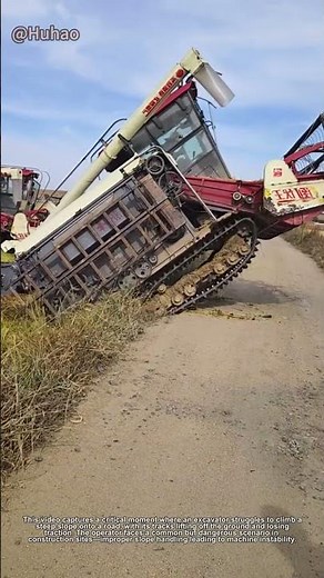 "Digger Rescue: Smart Trick to Save a Stuck Excavator on Steep Slope!"