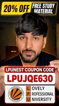 LPUNEST Coupon Code 2026 🔥 | Get LPUNEST Discount Code & Scholarship | LPU Admission 2026
