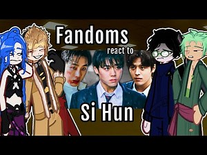 Fandoms react to SI HUN WEAK HERO CLASS 📺 Gacha2 TikTok #poppy4 #helluvaboss #BNHA #fnaf