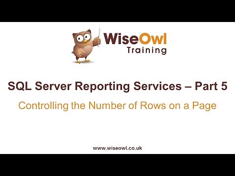 Reporting Services (SSRS) Part 5 - Controlling the number of rows per page